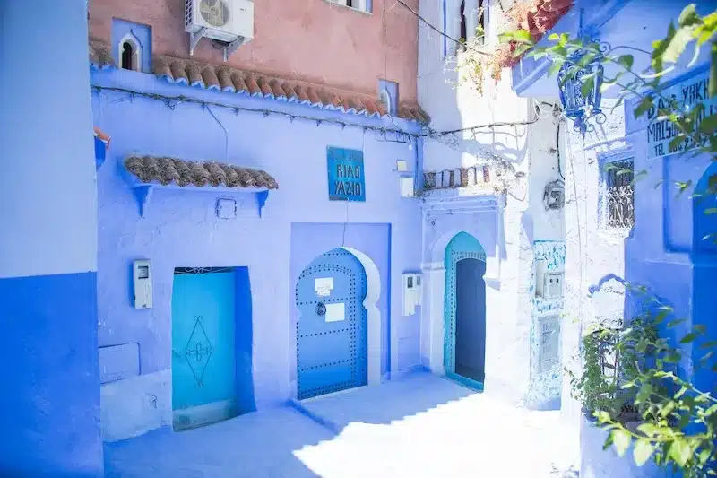 The painted blues of Chefchaouen, Morocco’s most photogenic mountain town.