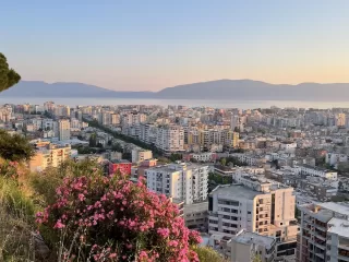Albania Travel Guide: City views in Tirana, Albania on a summer afternoon