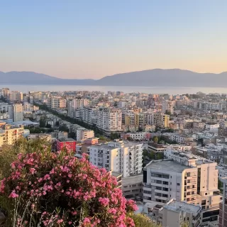 Albania Travel Guide: City views in Tirana, Albania on a summer afternoon