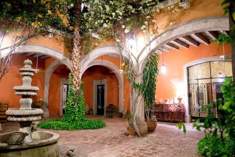 A charming open air courtyard in Mexico