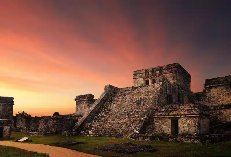 The Castillo Fortress in the ancient Mayan city of Tulum