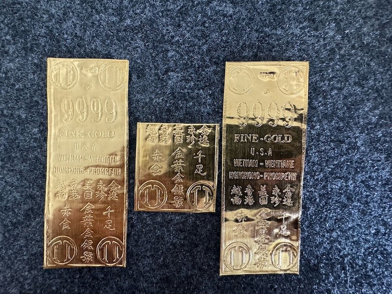 Close-up of 24-karat gold Taels - a symbol of enduring value when paper currencies collapse