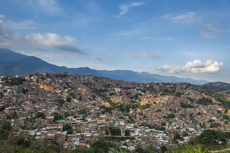 Popular neighbourhood of Petare in Caracas. Venezuela
