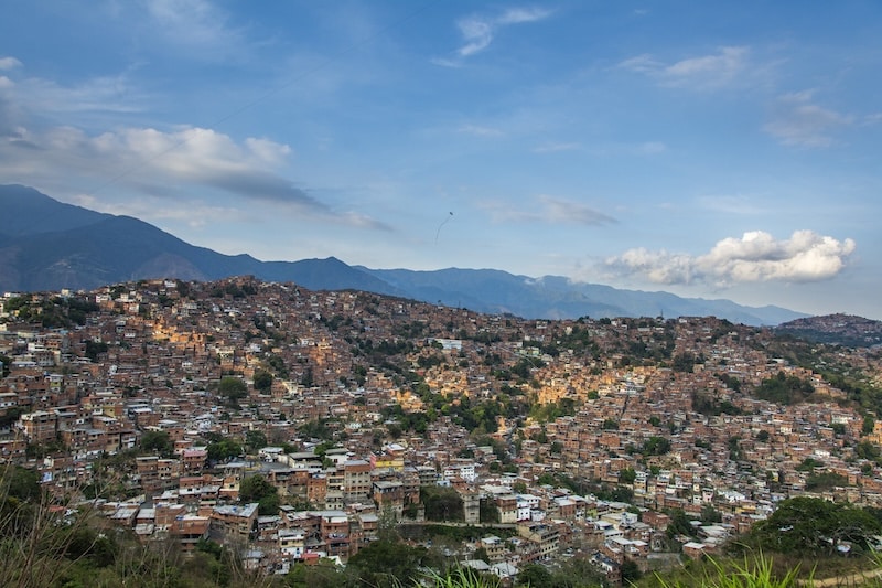 Popular neighbourhood of Petare in Caracas. Venezuela