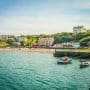 Craggy cliffs and quiet harbors frame life in the Isle of Man