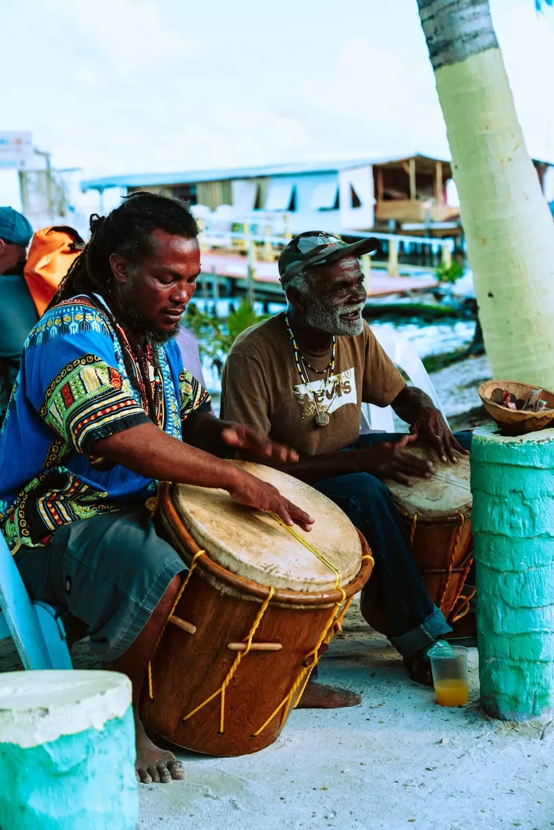 Garifuna language and music echo Belize’s African-Caribbean heritage.