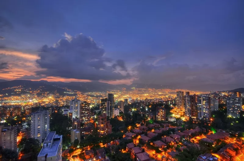 Twilight over Medellín. A city once defined by its past, now celebrated for its innovation, livability, and endless spring skies.
