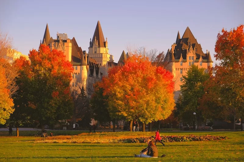 Golden light over Ottawa’s Parliament district captures the calm, ordered beauty that makes the capital one of Canada’s most livable cities.