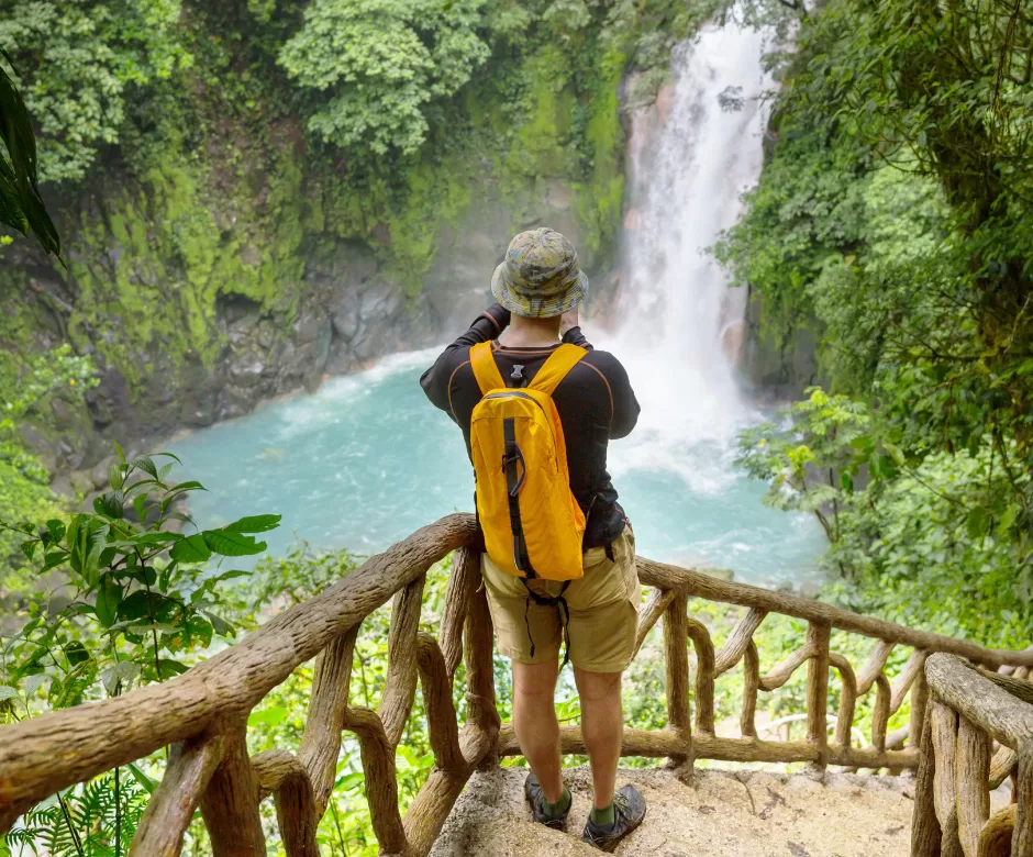 Exploring Rio Celeste, one of Costa Rica’s most stunning natural gems. With countless trails, waterfalls, and beaches, outdoor adventure here rarely costs more than the journey itself.