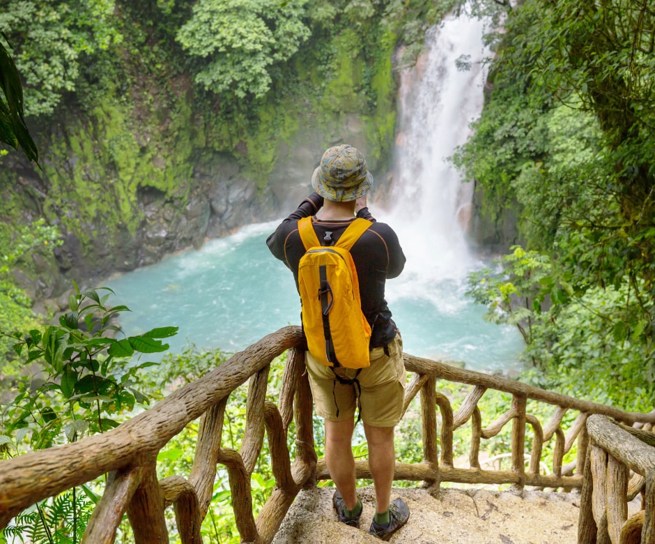 Exploring Rio Celeste, one of Costa Rica’s most stunning natural gems. With countless trails, waterfalls, and beaches, outdoor adventure here rarely costs more than the journey itself.