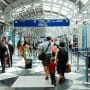 U.S. Government shutdown - Travelers queue at airports