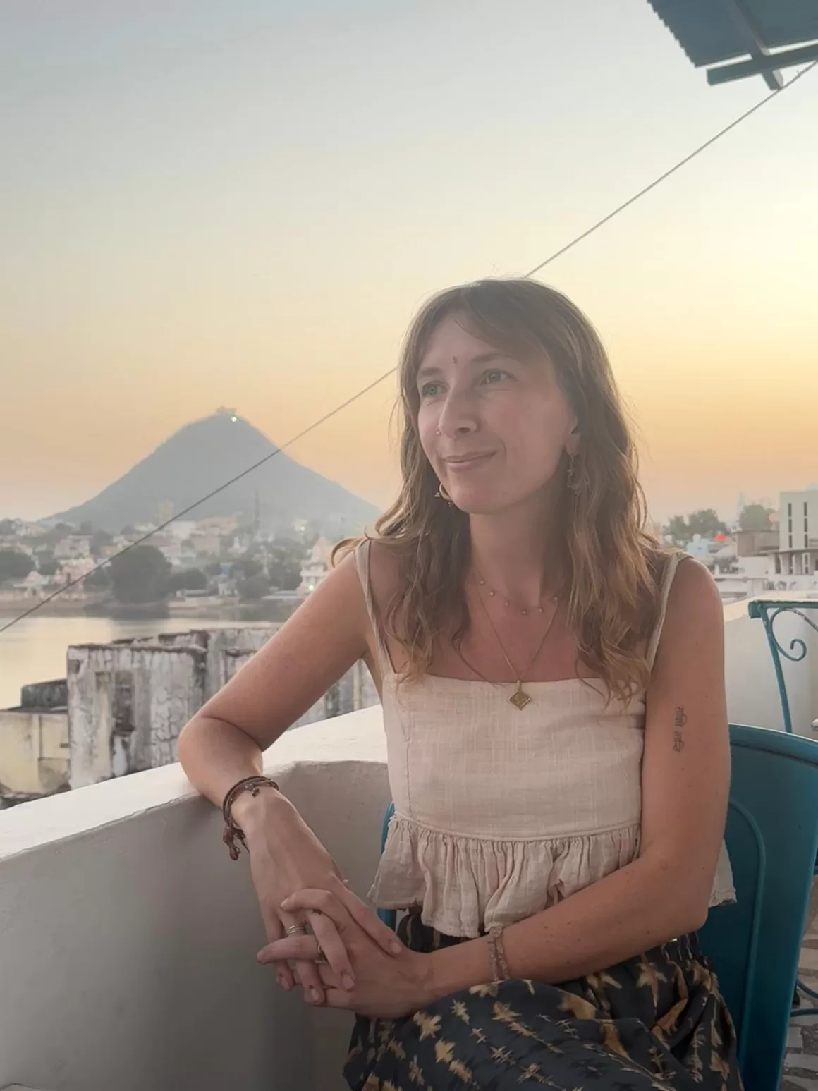 A reflective moment capturing the end of the journey toward finding yourself in India