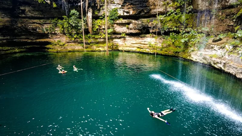 A quiet dip in a Mérida-area cenote, an everyday pleasure that comes without the premium prices common in Tulum and other heavily touristed regions.
