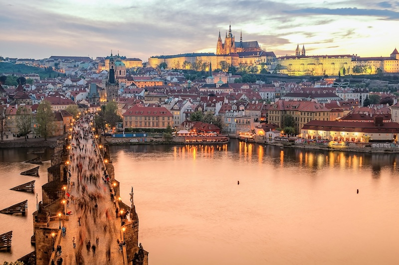 Evening settles over Prague’s Charles Bridge, a reminder that Europe’s beauty lies not just in its history, but in how well it still works for modern life.