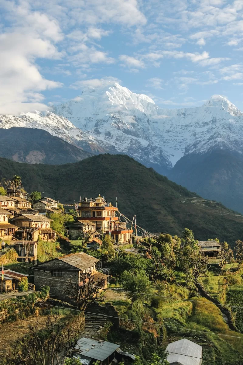 Mountain landscape in Nepal attracting long-term digital nomads seeking slower pace and peaceful living with new digital nomad visa opportunities