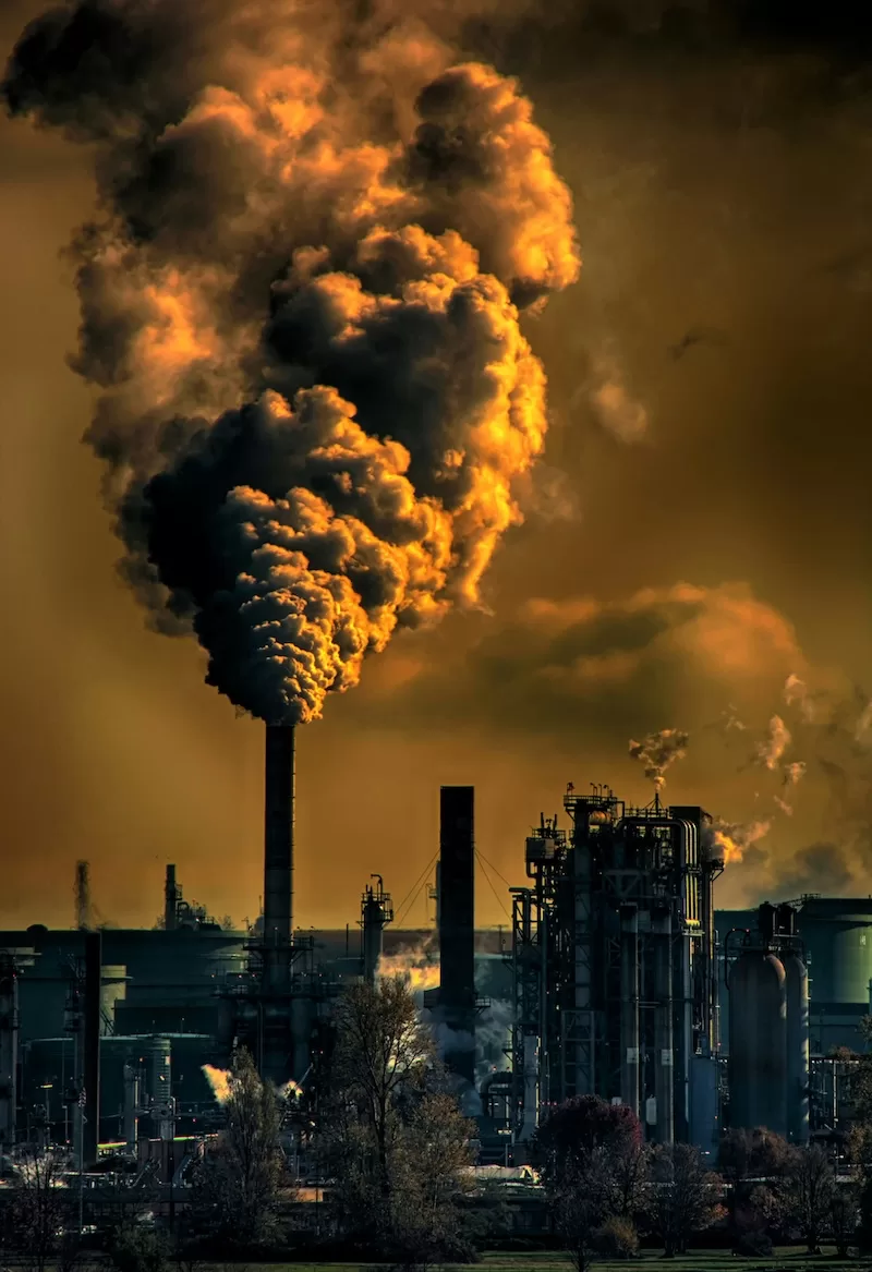 Industrial pollution highlighting environmental blind spots amid global policy backlash