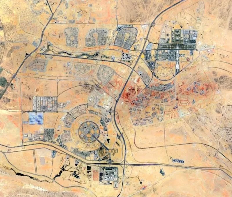 Government district layout in Egypt’s new capital with symmetrical urban planning