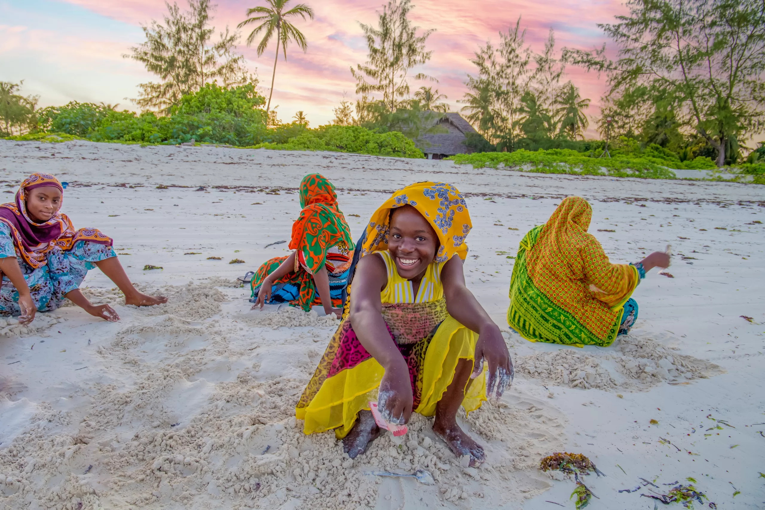 Stone,Town,,Zanzibar,,Tanzania.,27,March,2018.,Cheerful,African,Girls