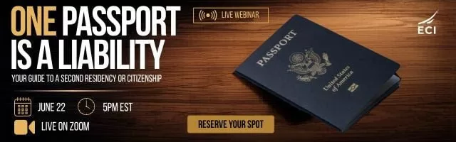 One Passport Is a Liability live webinar registration banner