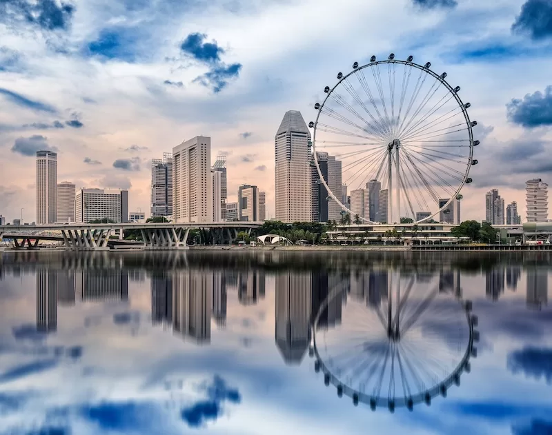 Singapore skyline representing healthy life expectancy and accessible healthcare