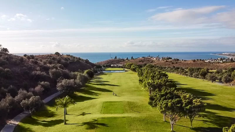 Golf course in Málaga Province overlooking the Mediterranean coast