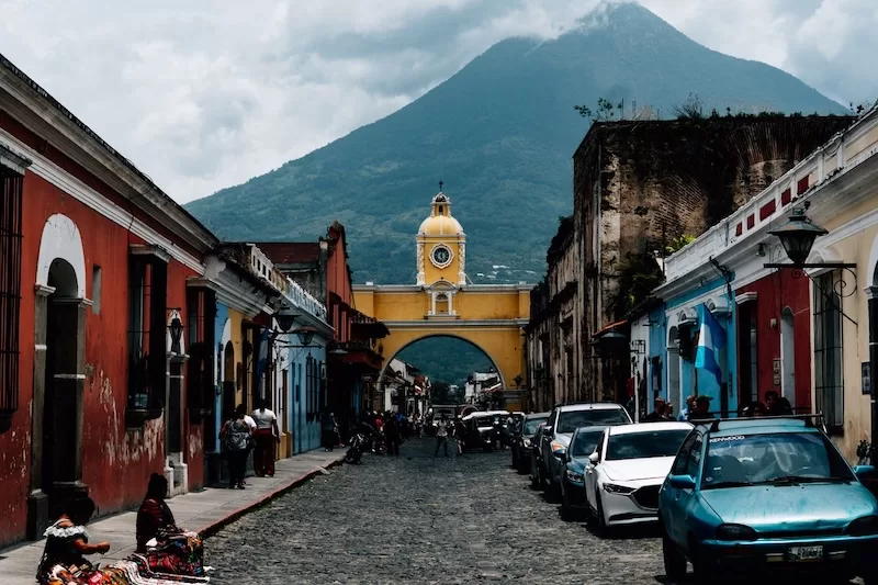 The Santa Catalina Arch in Antigua, Guatemala, the only nomad route here that leads to permanent residence