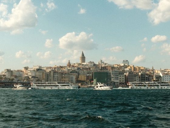 Istanbul skyline and the Bosphorus at dusk