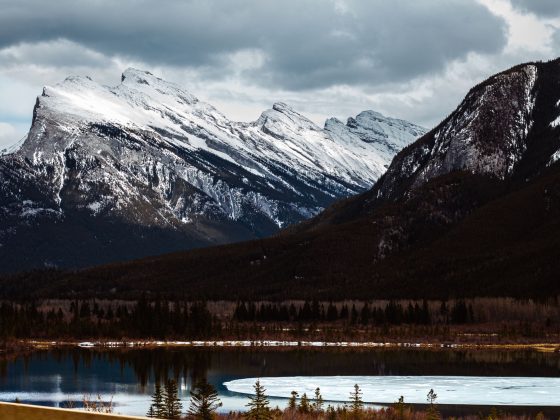 Mount Rundle and the Vermilion Lakes near Banff, Alberta, Canada