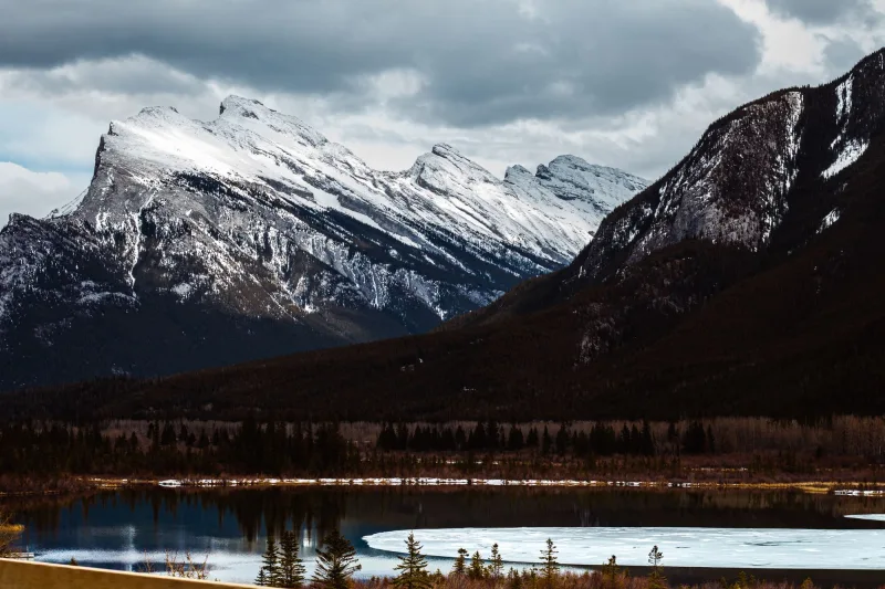 Mount Rundle and the Vermilion Lakes near Banff, Alberta, Canada